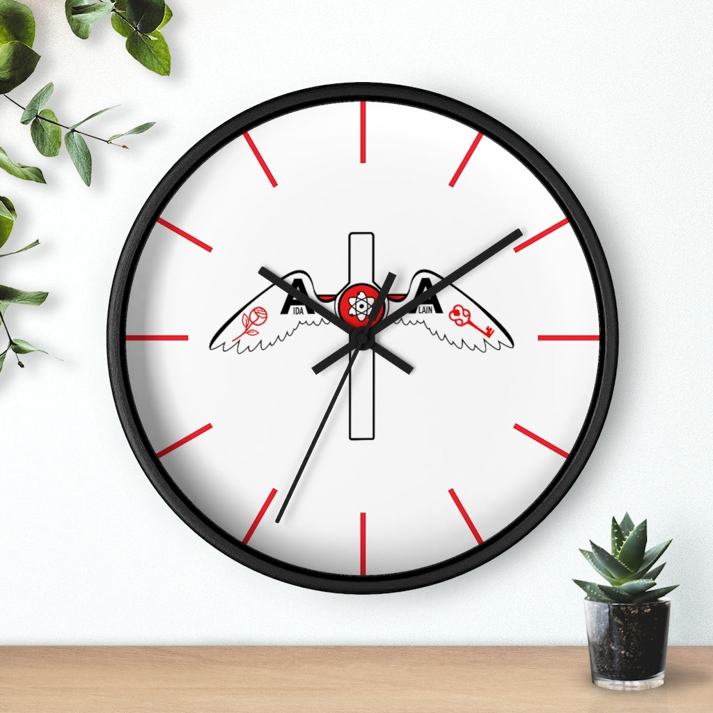 🌹 Reloj de pared del logo